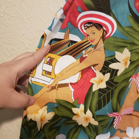 Grace Karin Pinup Pleated Hawaiian Skirt XXXL‎ - Picture 5 of 12